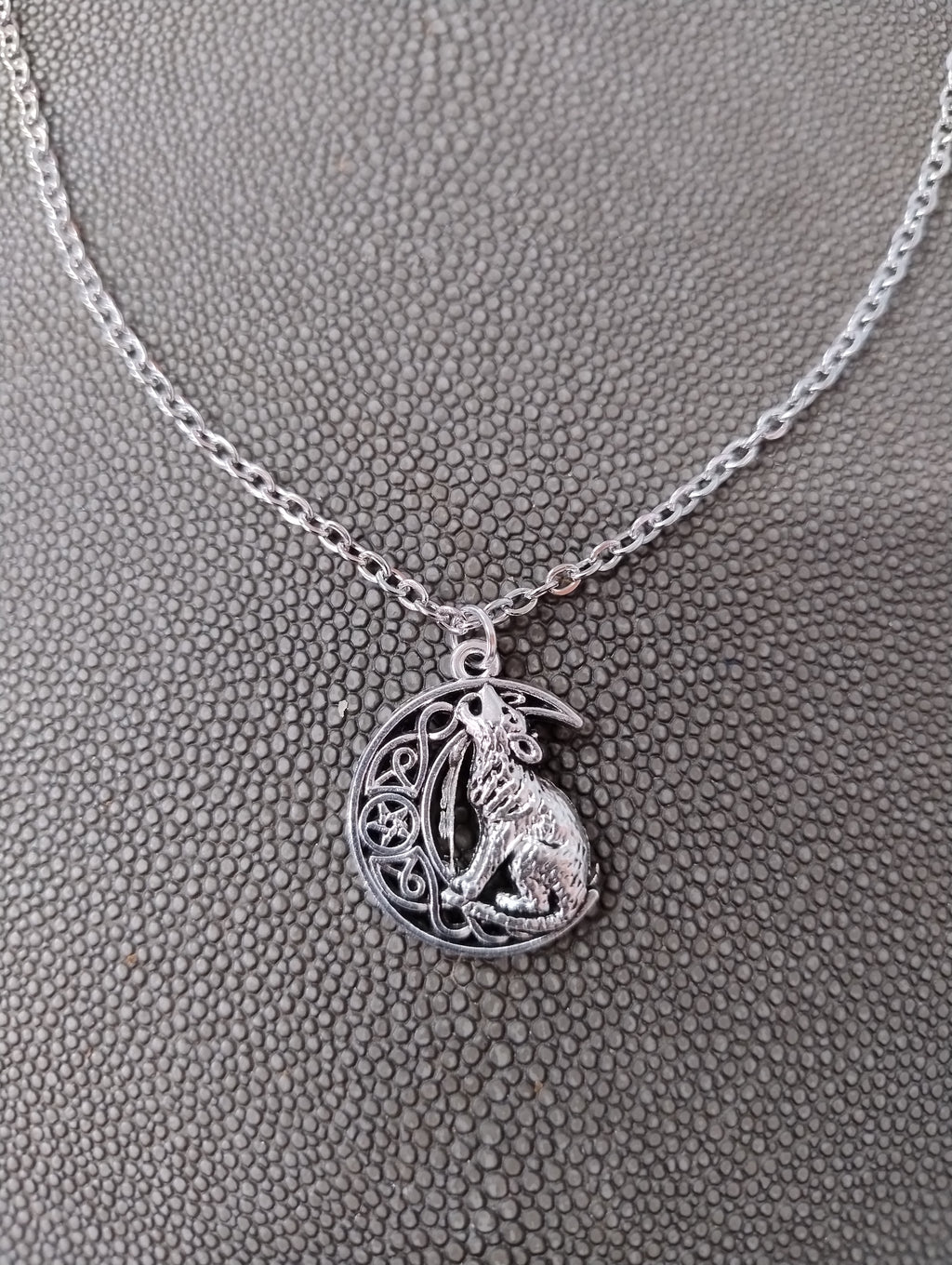 Celestial Howling Wolf Pendant