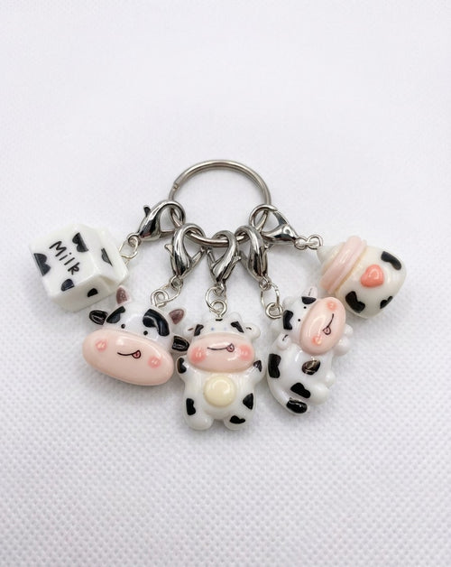 Cow Themed Stitch Marker Charms