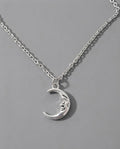 Silver Moon Pendant and Chain